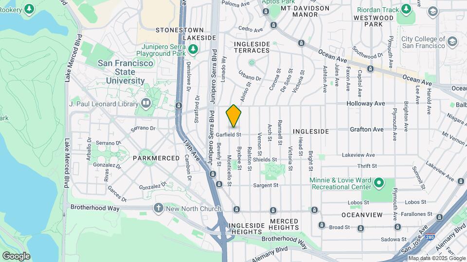 824 Garfield St Map and Location Details