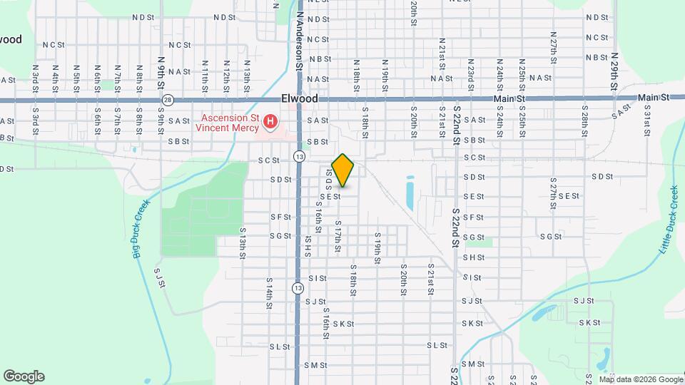 1702 S E St, Unit 1 Map and Location Details