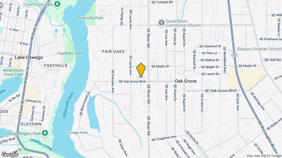 1587 SE Oak Grove Blvd Map and Location Details