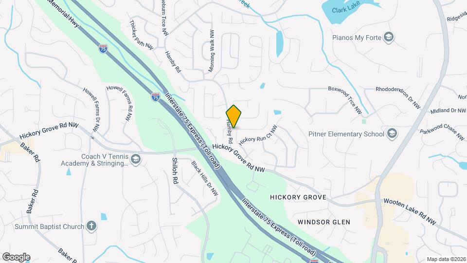 1827 Hickory Creek Ct NW Map and Location Details