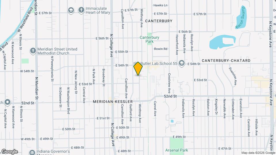 5324 Winthrop Ave Map and Location Details