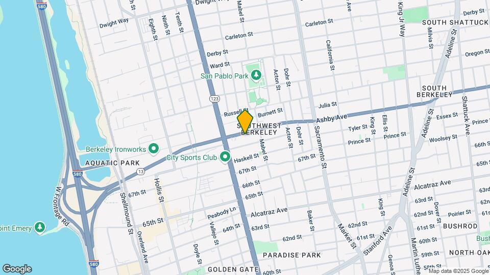 1236 Ashby Ave Map and Location Details