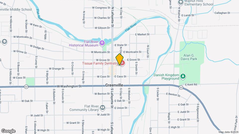 121 S Clay St Map and Location Details