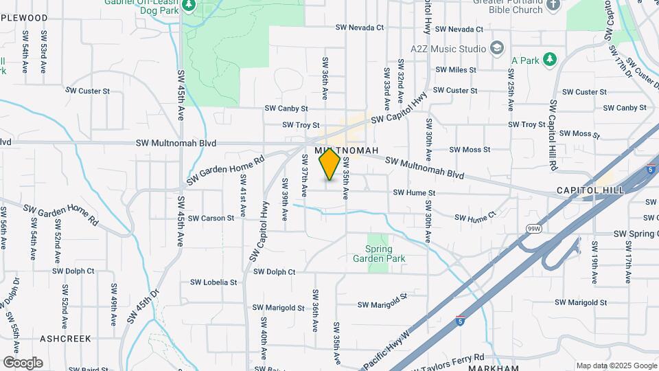 3567 SW Hume St Map and Location Details