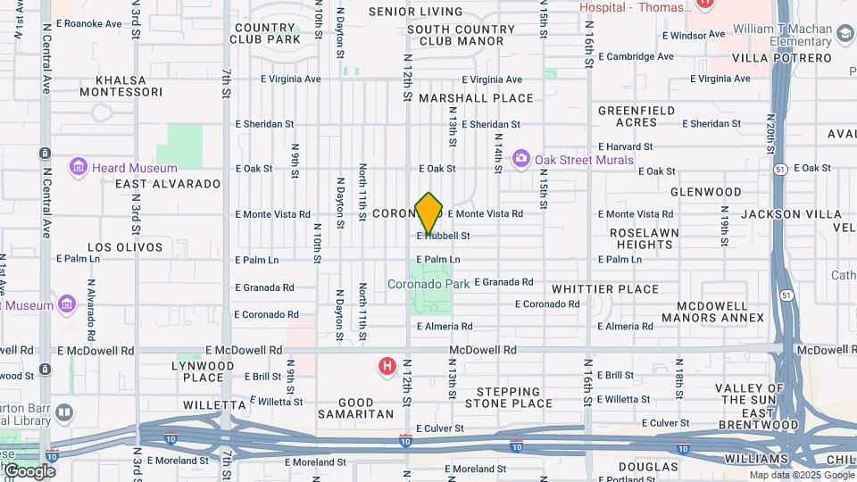 1223 E Hubbell St Map and Location Details