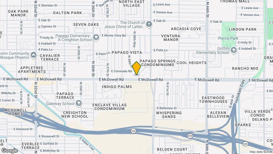 3850 E McDowell Rd Map and Location Details