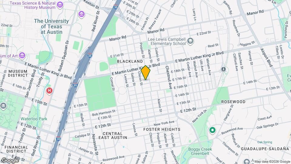 1906 E 17th St Map and Location Details