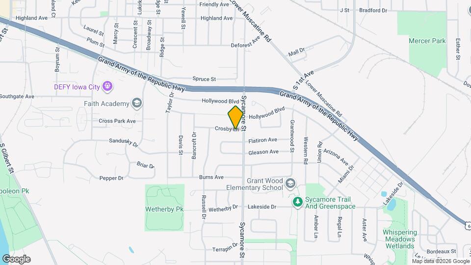 1611 Crosby Ln Map and Location Details