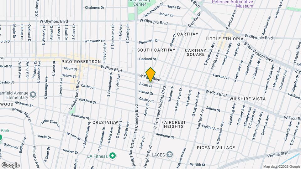 1211 S Crescent Heights Blvd Mapa y Detalles de la Ubicación