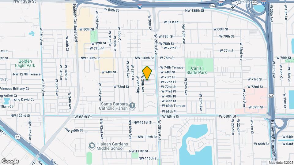 2875 W 72nd Terrace Map and Location Details