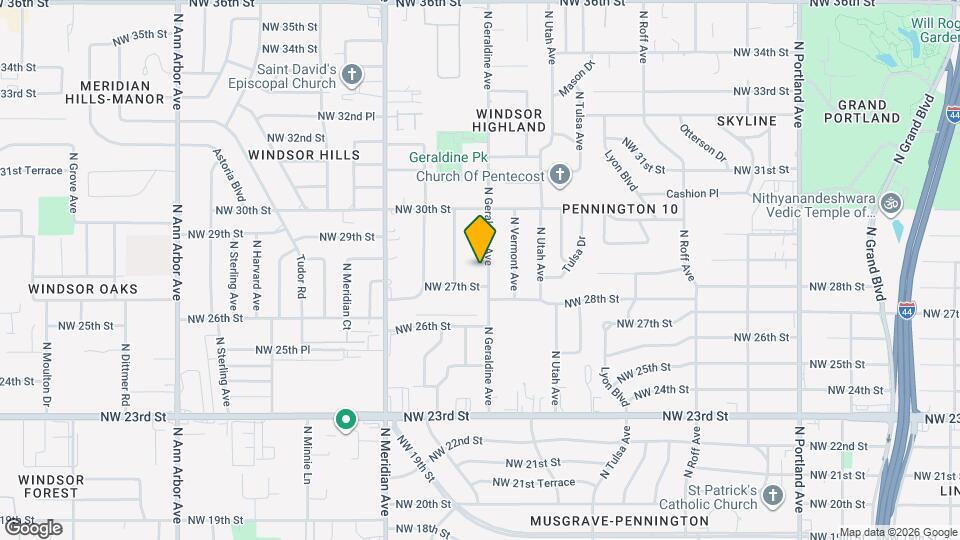 2813 North Geraldine Avenue Mapa y Detalles de la Ubicación