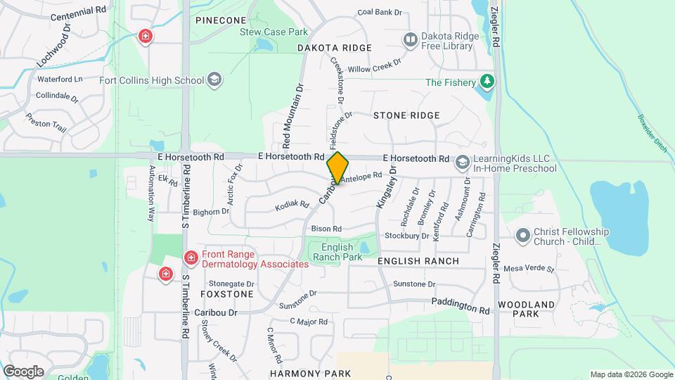 3636 Caribou Dr Map and Location Details