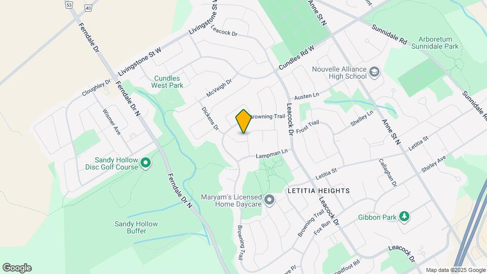 63 Bronte Crescent Map and Location Details