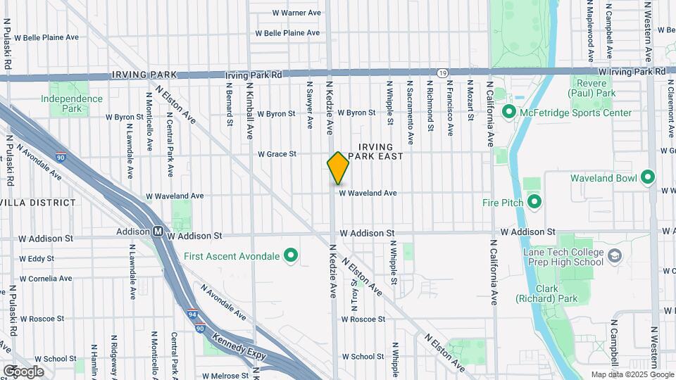 3705 N Kedzie Ave. Mapa y Detalles de la Ubicación