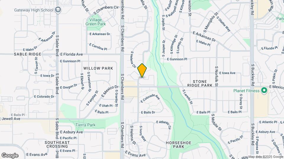 1601 S Idalia Cir Map and Location Details