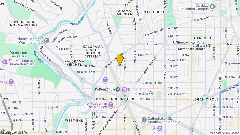 1916 S St NW Mapa y Detalles de la Ubicación