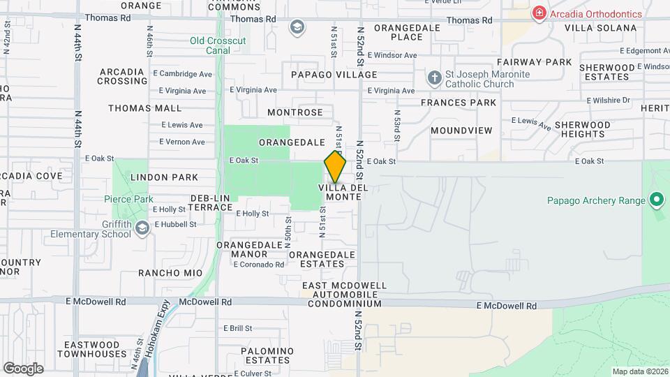 5126 E Monte Vista Rd Map and Location Details