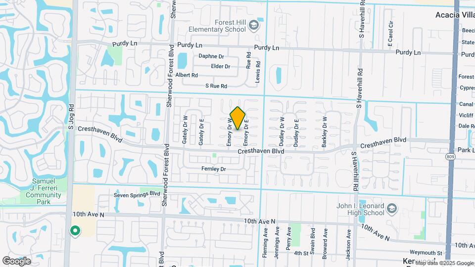 2723 Emory Dr W Map and Location Details