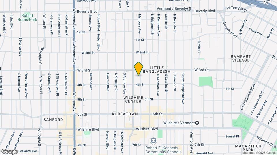 321 S Mariposa Ave Map and Location Details