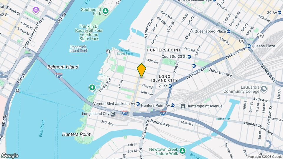 4701 Vernon Blvd Mapa y Detalles de la Ubicación