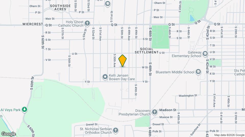 5803 S 50th St Map and Location Details