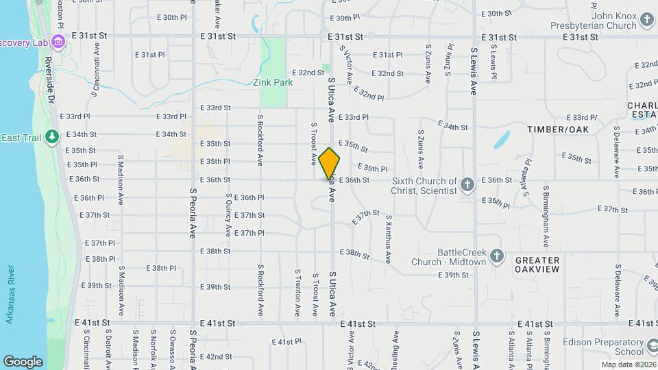 1648 E 36th St Map and Location Details