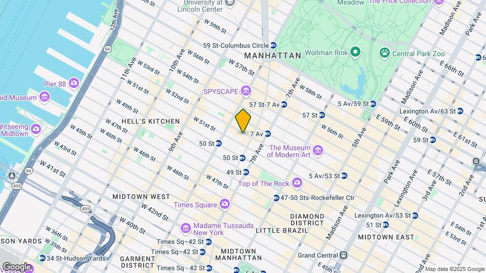 234 W 52nd St Map and Location Details