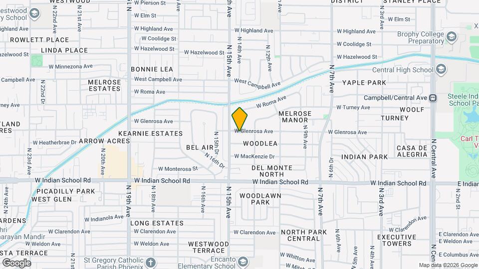 1407 W Glenrosa Ave Map and Location Details