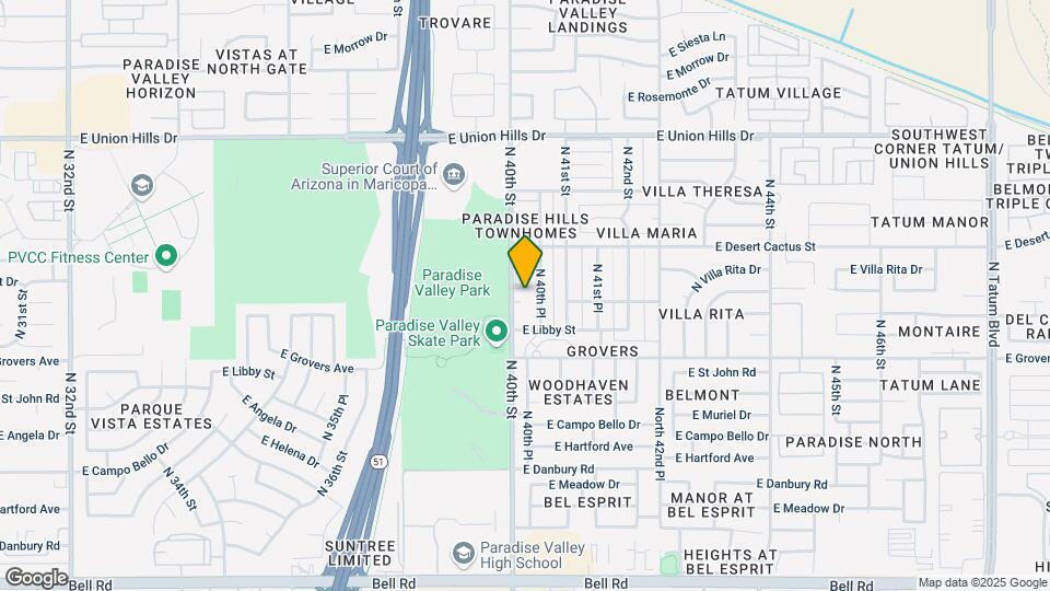17855 N 40th St Map and Location Details