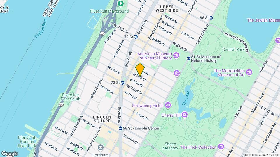 134 W 74th St Map and Location Details