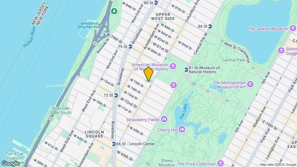 106 W 76th St Map and Location Details