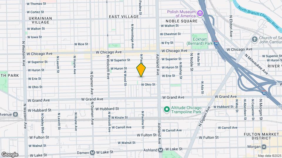 616 N Paulina St Map and Location Details