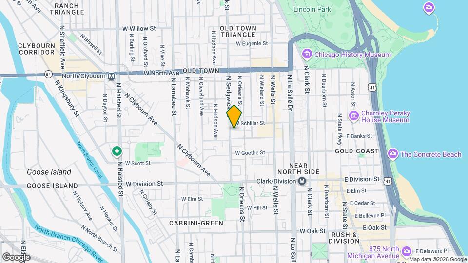 1353 N Sedgwick St Map and Location Details