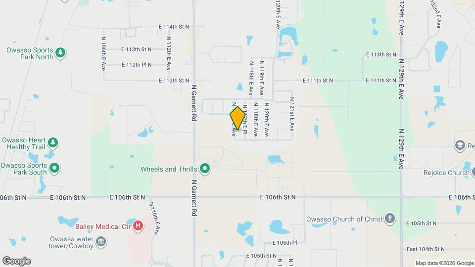 10905 N 117th E Ave Map and Location Details