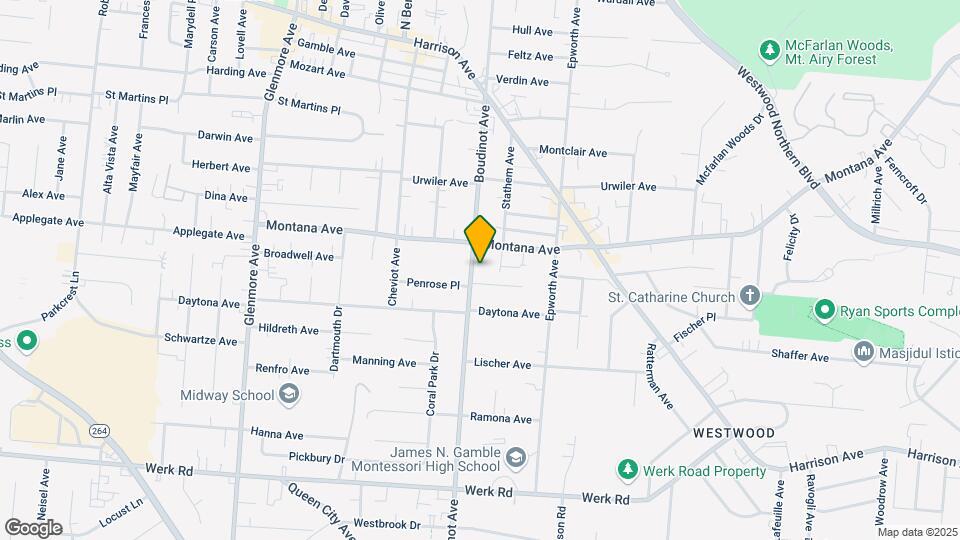 3336 Boudinot Ave Map and Location Details