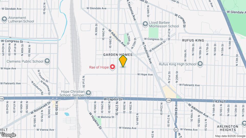 4225 N 26th St Map and Location Details