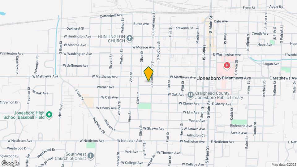 708 Warner Ave Map and Location Details