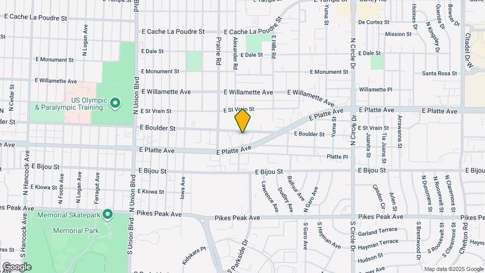 2343 E Boulder St Map and Location Details