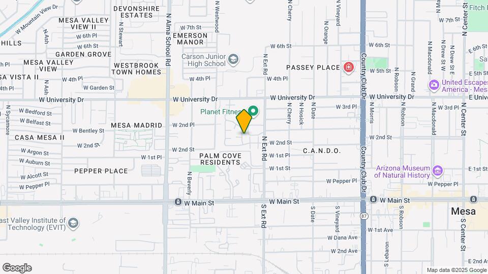 921 W University Dr Map and Location Details