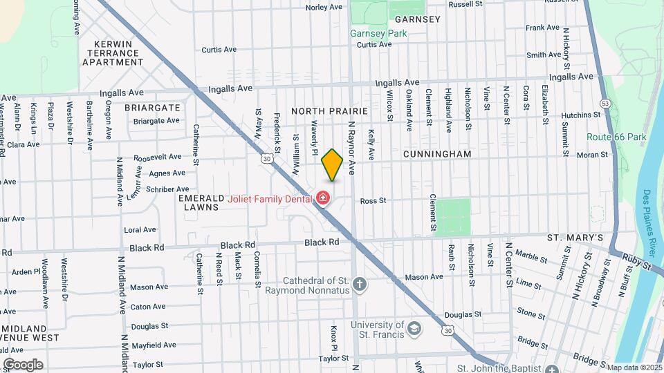 921 N Prairie Ave Map and Location Details