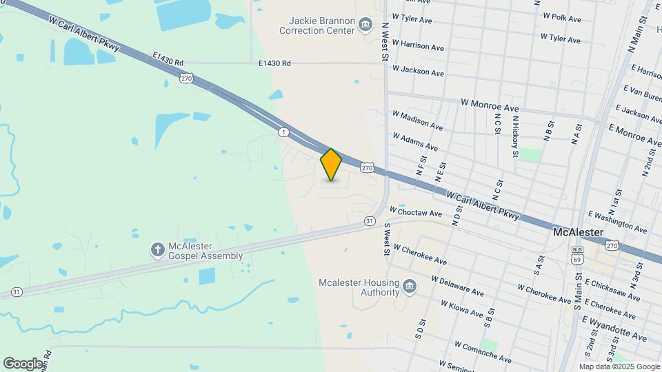 Cottage Park McAlester Mapa y Detalles de la Ubicación