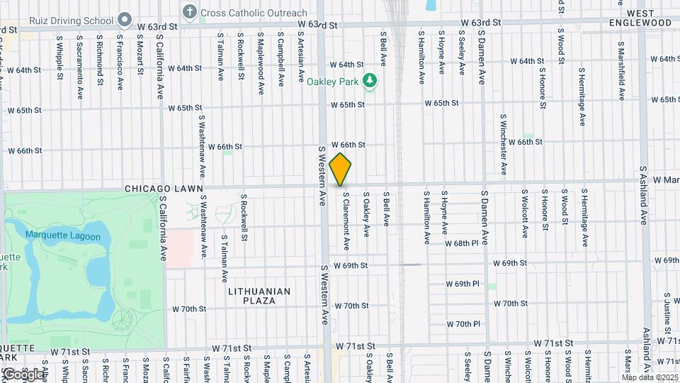 6710 S Claremont Ave Map and Location Details