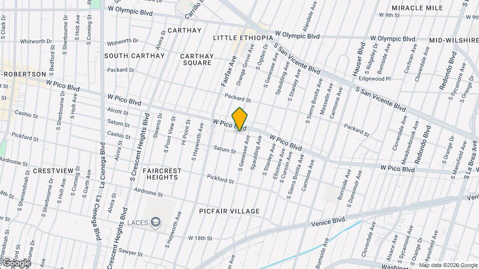 1416 S Ogden Dr, Unit 1 bedroom Map and Location Details