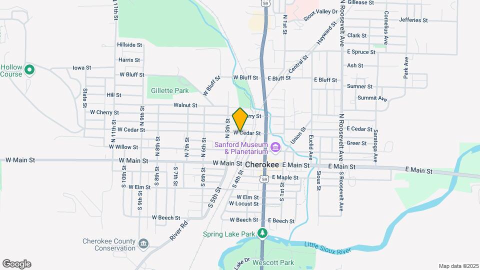 419 W Cedar St Map and Location Details