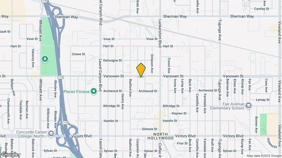 11818 Vanowen St Map and Location Details