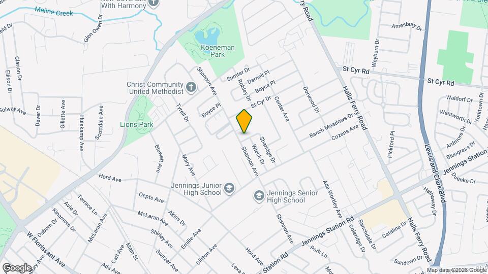 8875 Sharidge Dr Map and Location Details