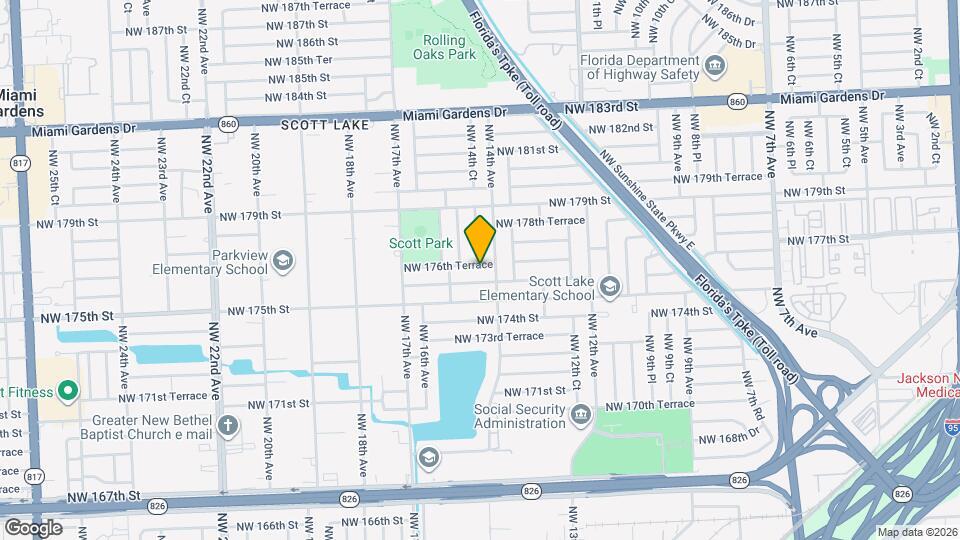 1420 NW 176th Terrace Map and Location Details