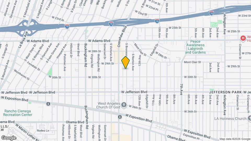 2931 S Bronson Ave Map and Location Details