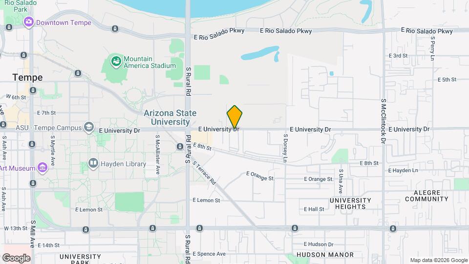 1111 E University Dr Map and Location Details