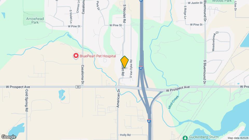 1634 S Nicolet Rd Map and Location Details